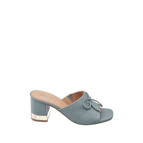Good Choice New York Powder Blue Adison Block Heel Mules Size 7 - Picture 3 of 12
